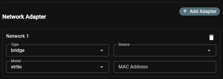 Create Network Adapter