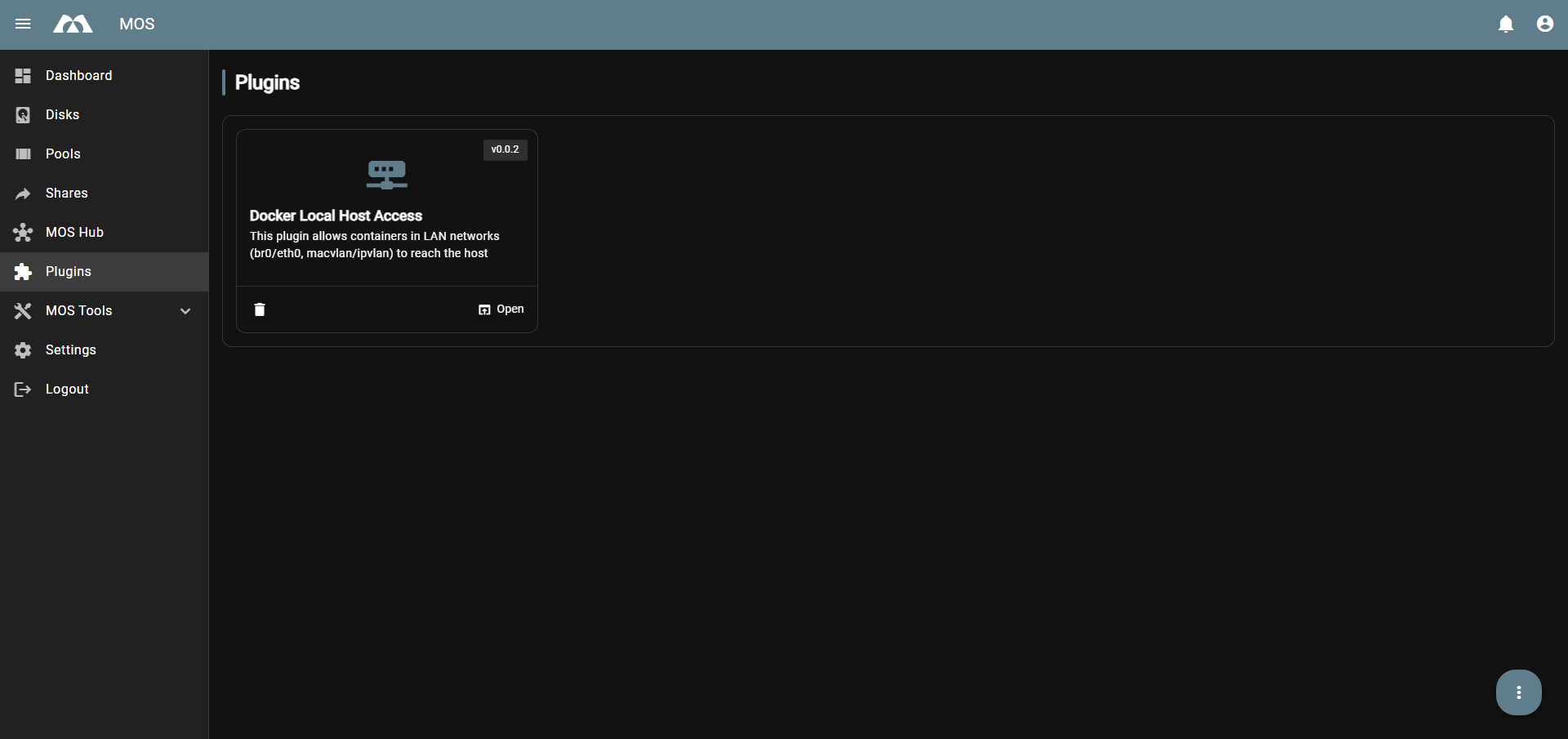 Docker Local Host Access Plugin MOS Hub