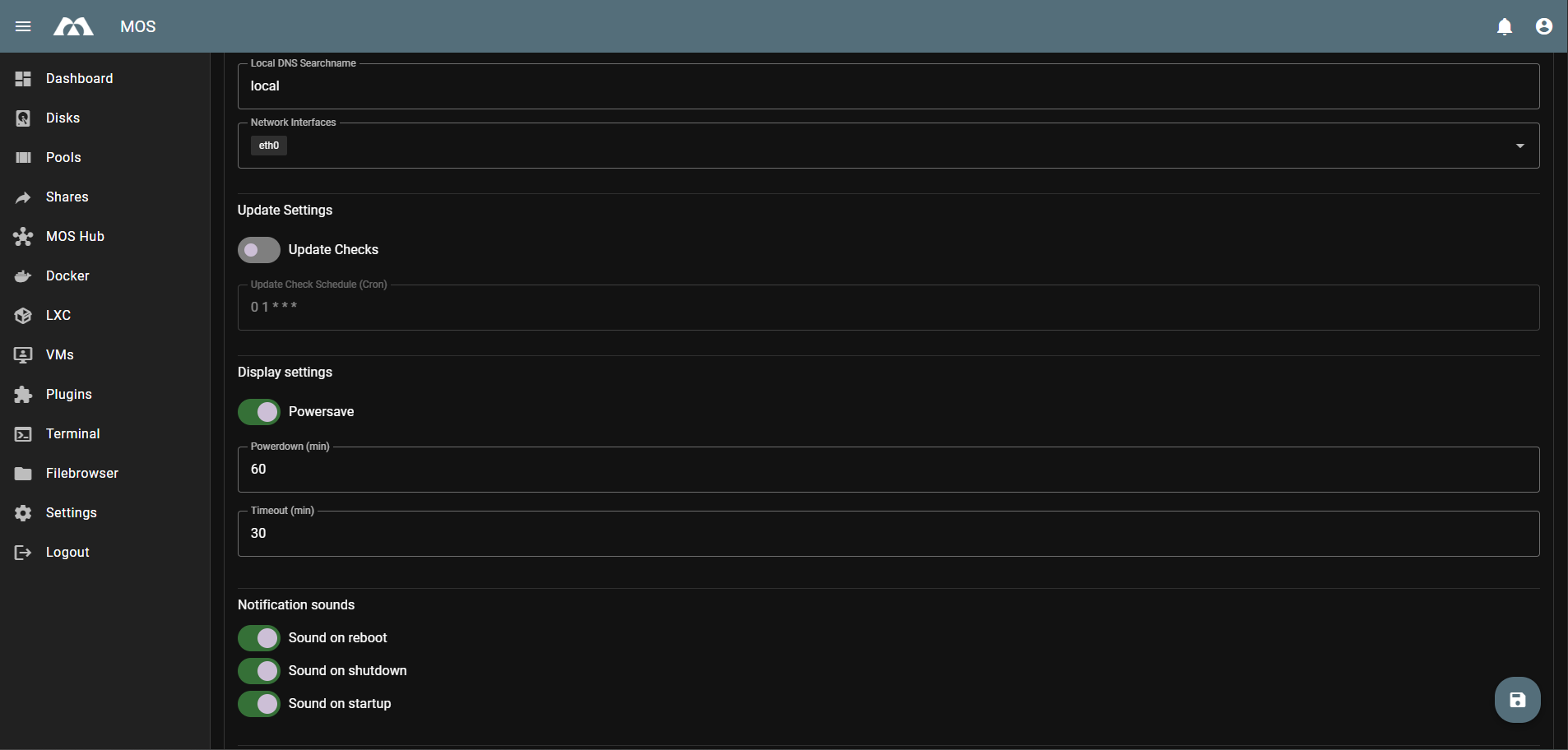 System Configuration - Network &amp; Update
