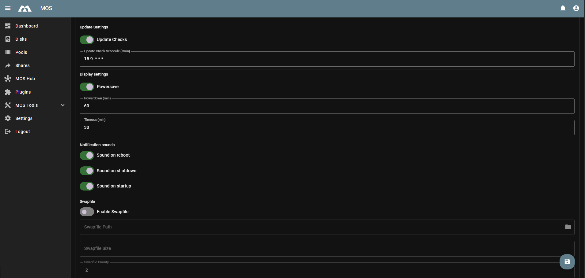 System Settings - Display