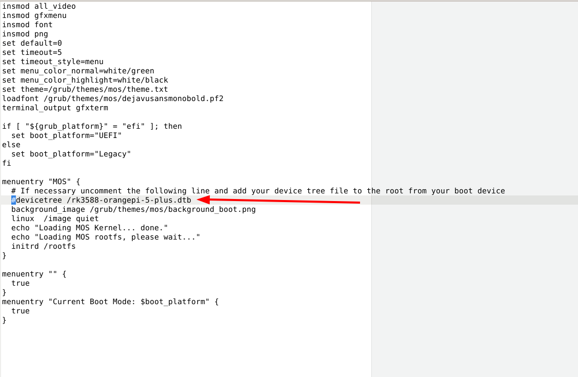 GRUB Config Commented