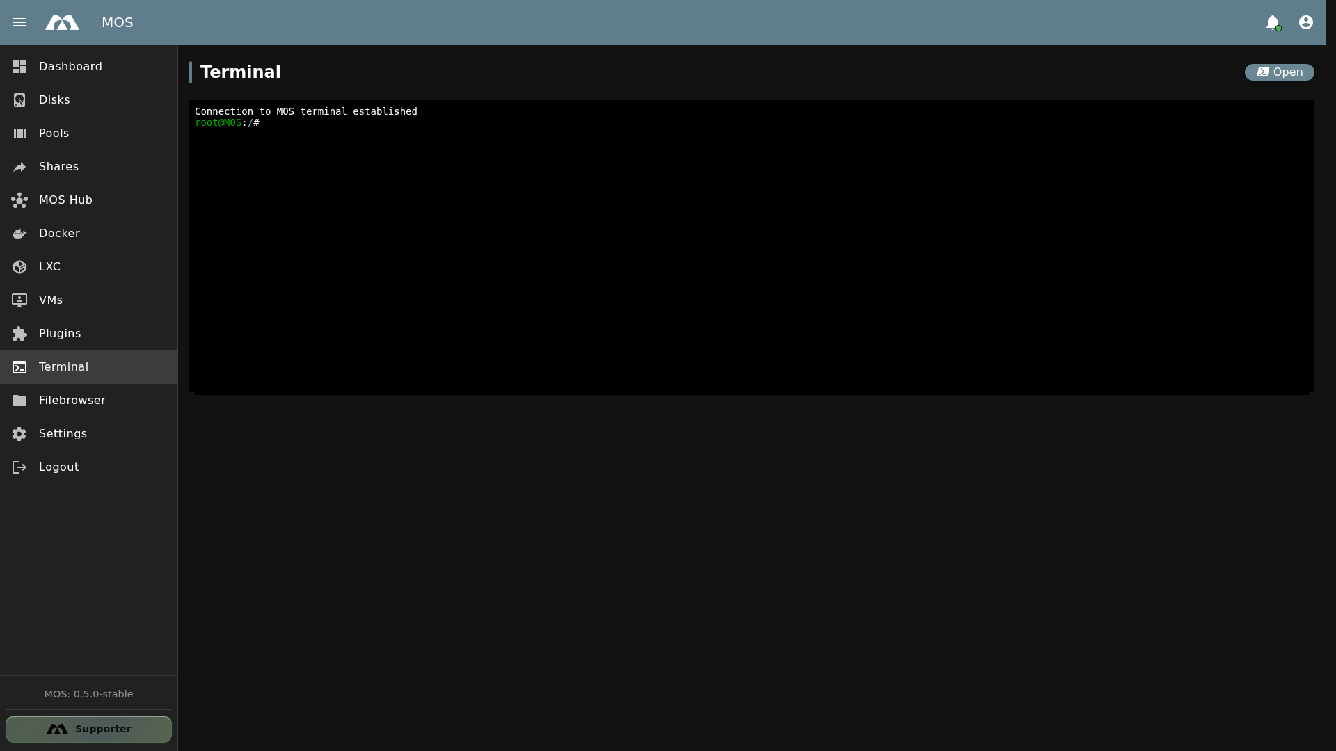 MOS Web Terminal